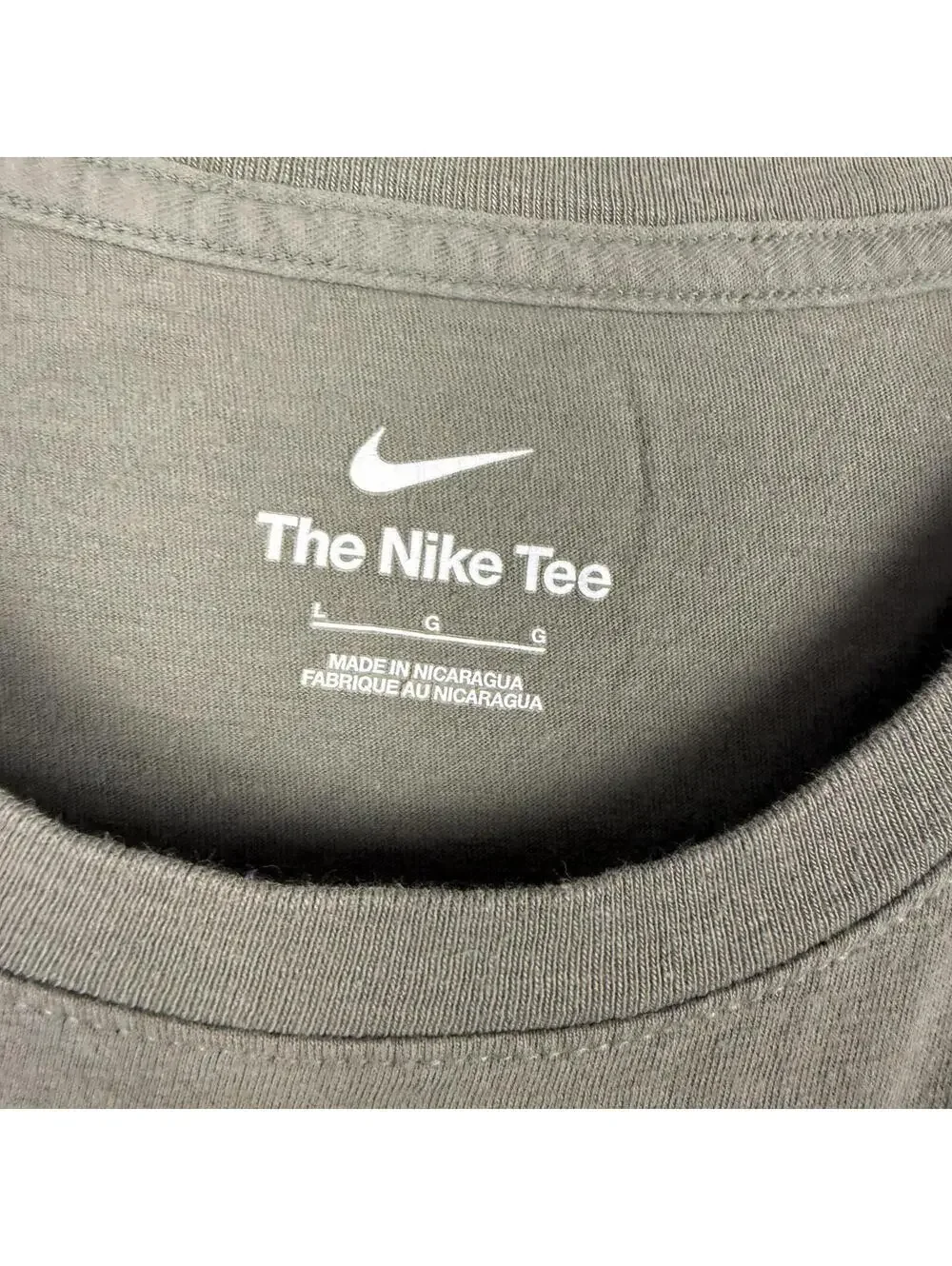 Nike Tee Shirt Olive Green Pink Graphics Men Size Large 623